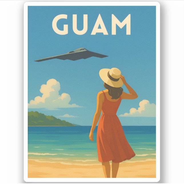 Vintage Travel Guam Island Beach Retro Seaside (Front)