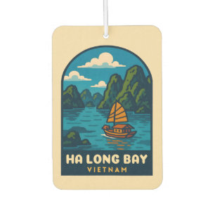 Vintage Travel Ha Long Bay Vietnam Retro Scenic Air Freshener