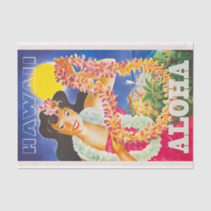 Vintage Travel Hawaii, Aloha Tissue Paper