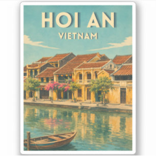 Vintage Travel Hoi An Vietnam Retro Graphic