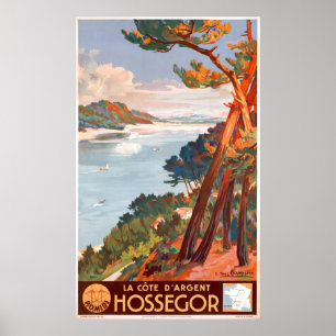 Vintage Travel  Hossegor - La Côte D'Argent France Poster