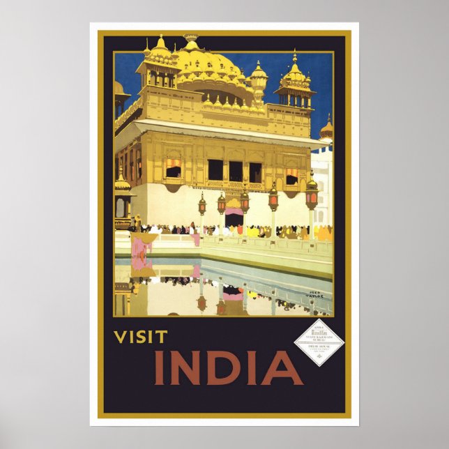 Vintage travel, India Poster (Front)
