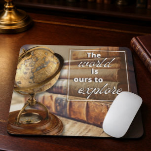 Vintage Travel Inspirational Mouse Pad