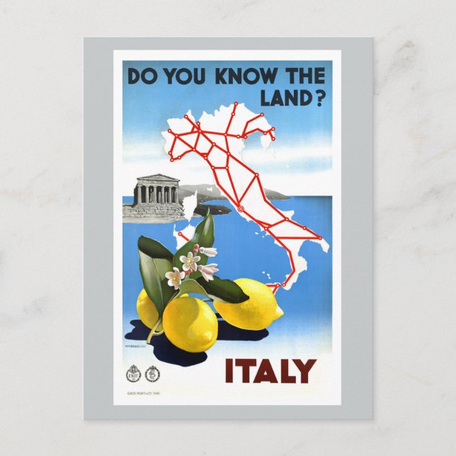 Vintage Travel Italy Postcard (Front)