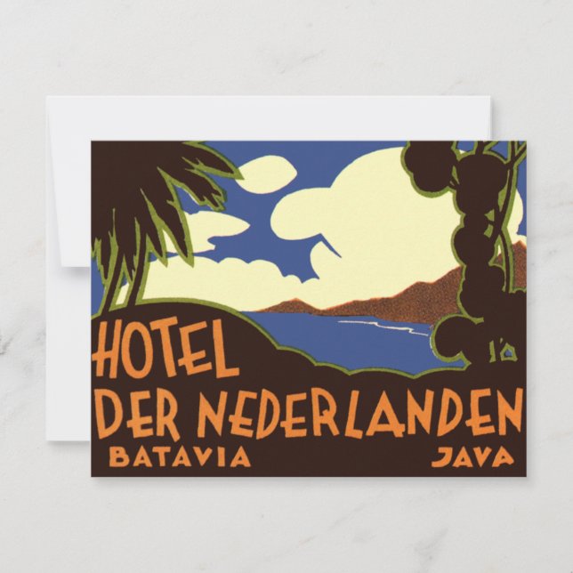 Vintage Travel Jakarta Indonesia Hotel Nederlanden (Front)
