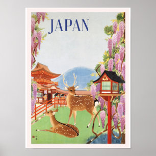 Vintage Travel Japan by Railways Poster