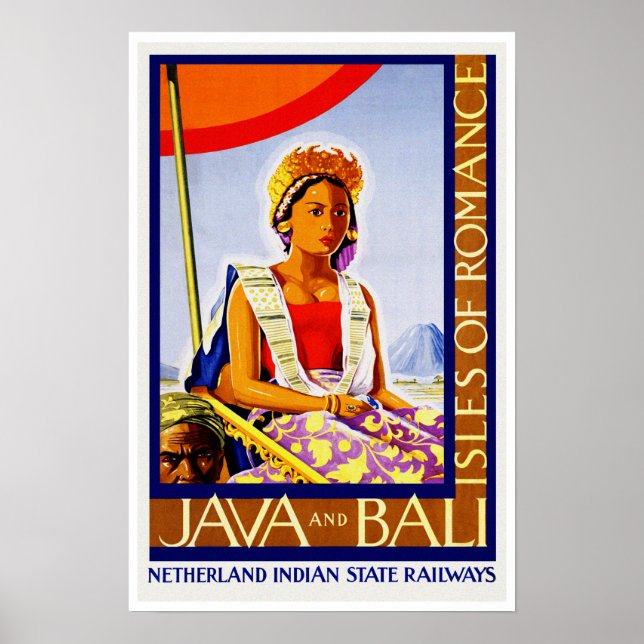 Vintage Travel Java and Bali Poster (Front)