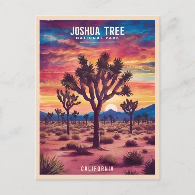 Vintage Travel Joshua Tree National Park Retro Postcard (Front)