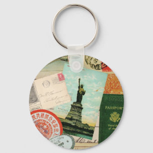 Vintage Travel...keychain Keychain