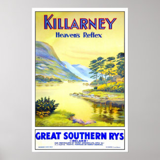 Vintage travel,Killarney Poster
