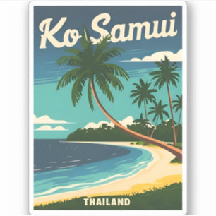 Vintage Travel Koh Samui Thailand Retro Graphic