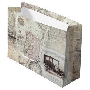 Vintage travel large gift bag