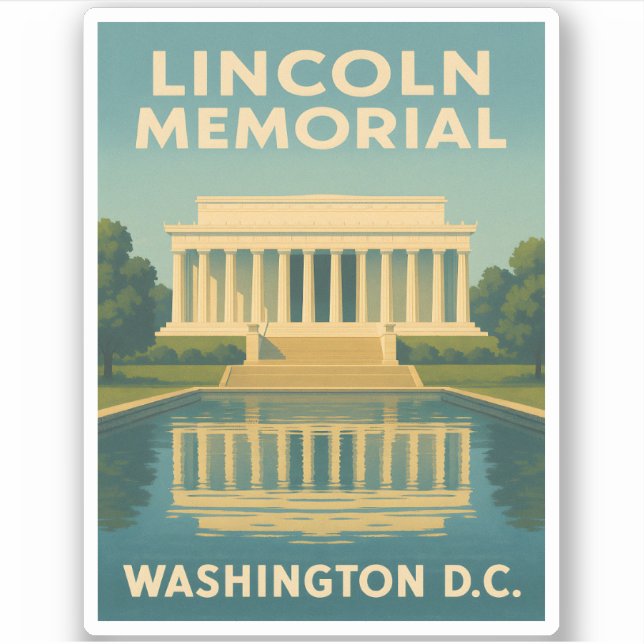 Vintage Travel Lincoln Memorial Washington DC (Front)