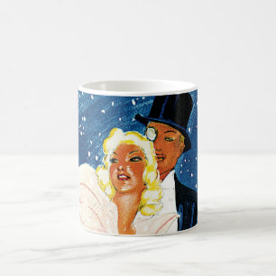Vintage Travel, Love Romance Winter in Monte Carlo Coffee Mug