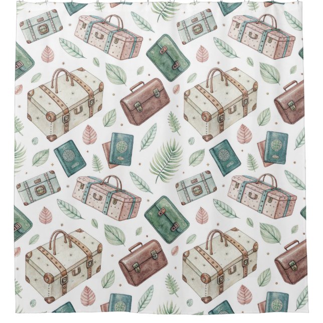 Vintage Travel Luggage Pattern (1) (Front)