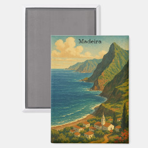Vintage Travel Madeira Atlantic Island Magnet