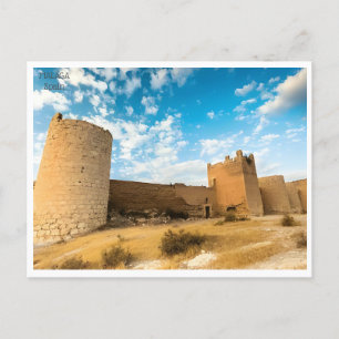 vintage travel Malaga Spain Alcazaba city  Postcar Postcard