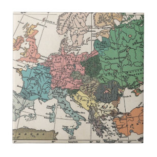 Vintage Travel Map Tile