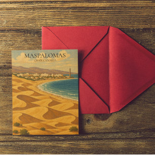 Vintage Travel Maspalomas, Gran Canaria Dunes  Postcard