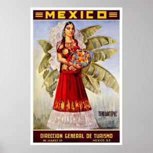 Vintage travel,Mexico Poster