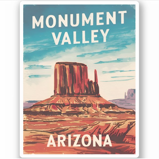 Vintage Travel Monument Valley Arizona Retro (Front)