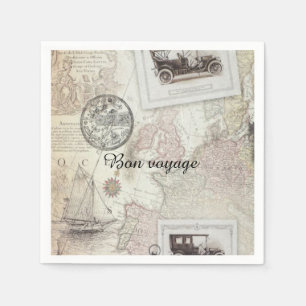 Vintage travel  napkin