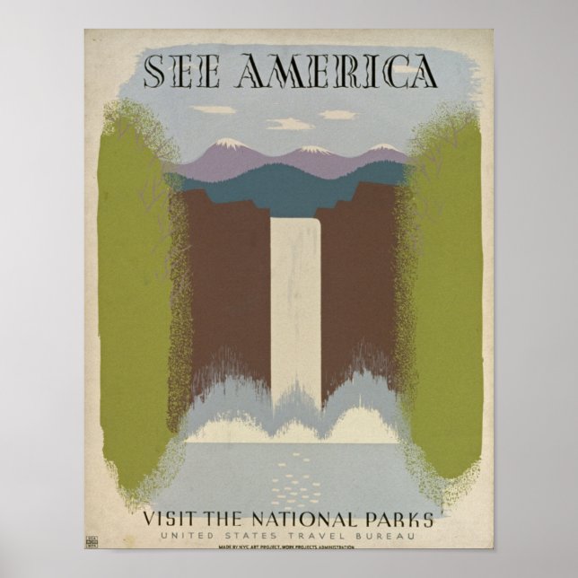Vintage Travel National Parks Poster (Front)