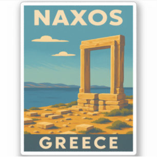 Vintage Travel Naxos Greece Coastal Retro Scenic