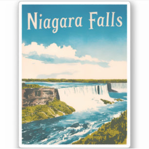 Vintage Travel Niagara Falls Retro Scenic