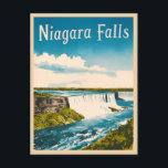 Vintage Travel Niagara Falls Retro Scenic Postcard<br><div class="desc">Experience the majestic wonder of Niagara Falls with this retro travel-inspired design. Infused with nostalgic vibes and vintage charm,  this piece captures the grandeur and timeless beauty of one of the world's most famous natural wonders in a retro aesthetic reminiscent of classic travel posters from yesteryear.</div>