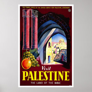 Vintage travel,Palestine Poster