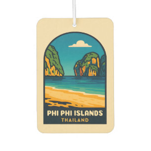Vintage Travel Phi Phi Islands Thailand Beach Air Freshener