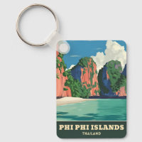 Vintage Travel Phi Phi Islands Thailand Seaside