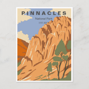 Vintage travel Pinnacles National Park California Postcard