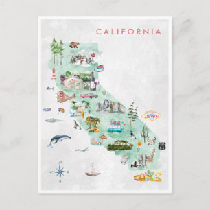 Vintage Travel Postcard California