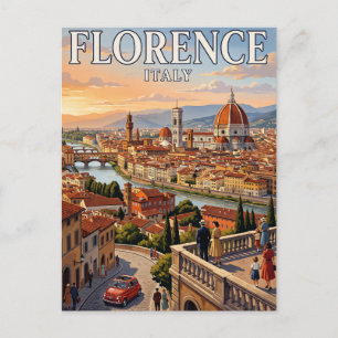 Vintage Travel Postcard Florence, Italy