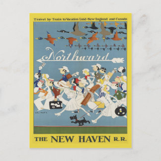Vintage Travel Postcard for New England and Canada