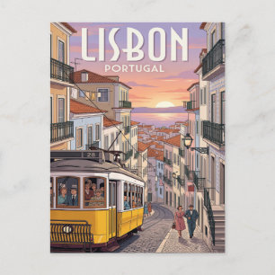 Vintage Travel Postcard Lisbon Portugal