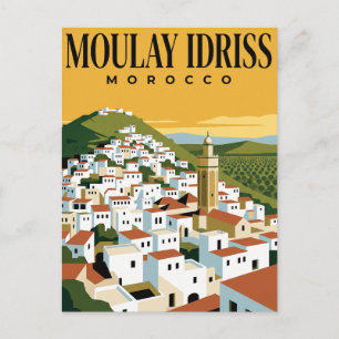 Vintage Travel Postcard   Moulay Idriss Morocco