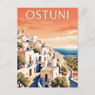 Vintage Travel Postcard Ostuni Italy