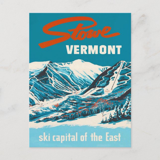 Vintage Travel Postcard - Stowe Vermont (Front)