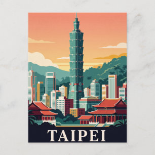 Vintage Travel Postcard   TAIPEI