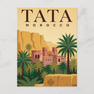 Vintage Travel Postcard   Tata Morocco Sahara