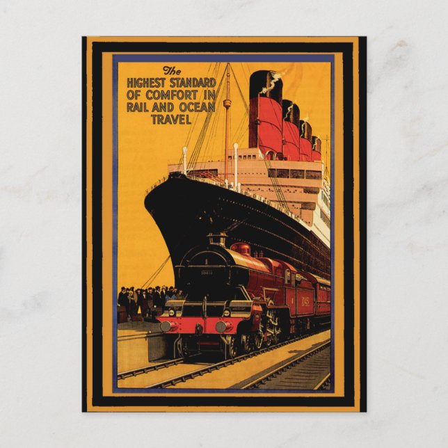 Vintage Travel Poster 19 Postcard (Front)