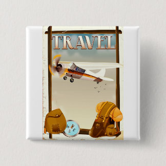 Vintage Travel Poster 2 Inch Square Button