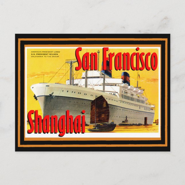 Vintage Travel Poster 33 Postcard (Front)