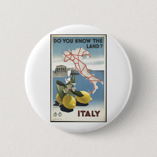 Vintage Travel Poster Ad Retro Prints 2 Inch Round Button