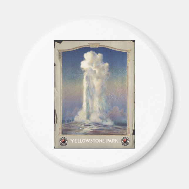 Vintage Travel Poster Ad Retro Prints Magnet (Front)