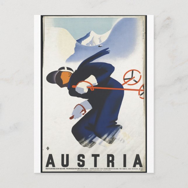 Vintage Travel Poster Ad Retro Prints Postcard (Front)