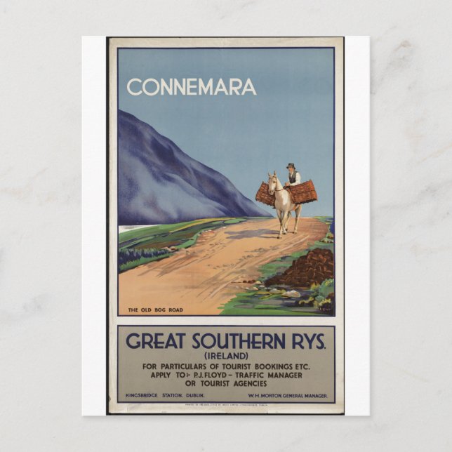 Vintage Travel Poster Ad Retro Prints Postcard (Front)